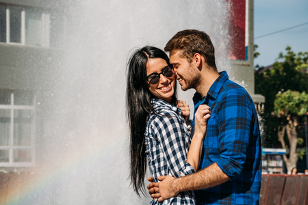 the couple spends a weekend in the cityの写真素材
