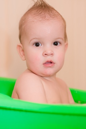 the kid who likes to bathe in the bathroom