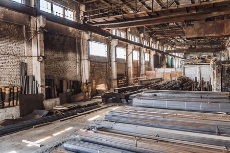 warehouse for storage of metal products in Russiaの写真素材