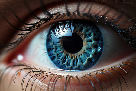 Person's Blue Eye Generative AIの素材