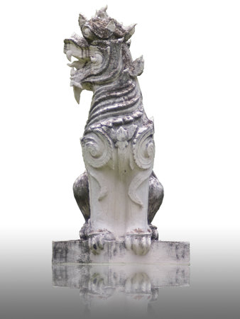 Old lion statueの写真素材