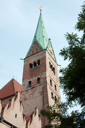 Cathedral in center of Augsburgの写真素材
