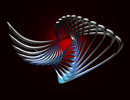 Abstract Design - Blue Metallic Twist