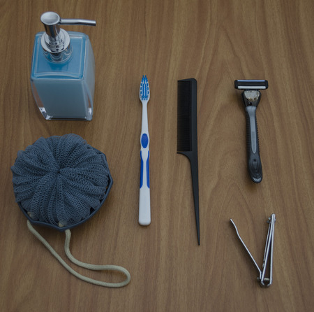 Selection of bathroom essentials