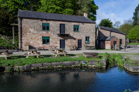 Old building at the side of Cromford Canal in the Peak District, Derbyshireの写真素材