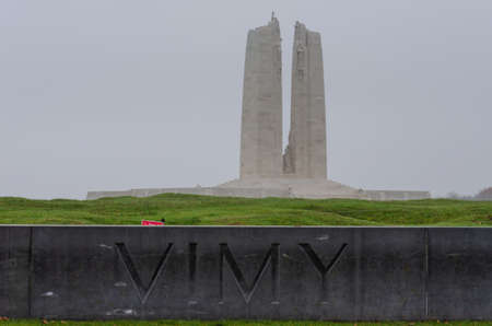 Vimy Ridge, Arras, France: Nov 19, 2012: The Canadian National Memorial of Vimy Ridge commemorates...