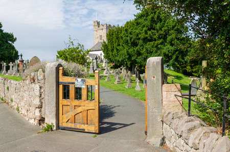Rhos on Sea, UK: Aug 27, 2019: St Trillo's Church at Rhos-on-Sea was previously known up to 1540 as Dinerth Church. The church is in the style of âVictorian Gothic revival & is Grade II Listed.のeditorial素材