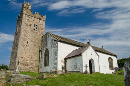 Rhos on Sea, UK: Aug 27, 2019: St Trillo's Church at Rhos-on-Sea was previously known up to 1540 as...