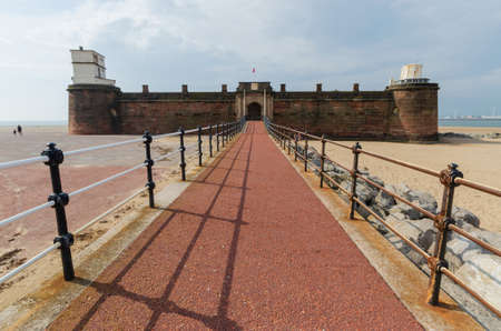 New Brighton, Wirral, UK: Jun 23, 2020: Fort Perch Rock was built in the 1820s to defend the Port of Liverpool.のeditorial素材