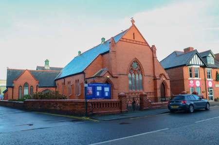 Prestatyn, UK: Dec 14, 2021: The Nant Hall Road Presbyterian Church was established in 1902. Members of Rehoboth Welsh Presbyterian Church decided that they wanted to set up an English congregation.のeditorial素材