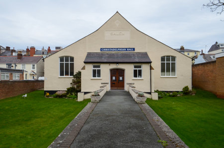 Llandudno, UK. Apr 10, 2022. The Christadelphian Hall on Mostyn Broadway was constructed in 1889のeditorial素材