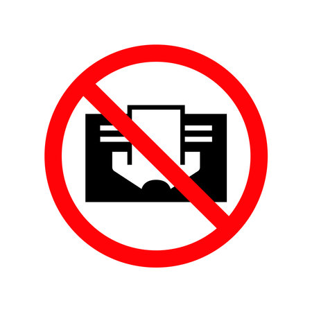 Do not cover sign prohibition symbol image. vector iconのイラスト素材
