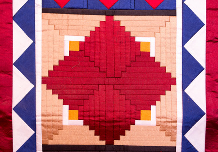 Embroidered wall tapestry material