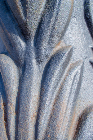Details of cast Iron lamp post swirlsの写真素材