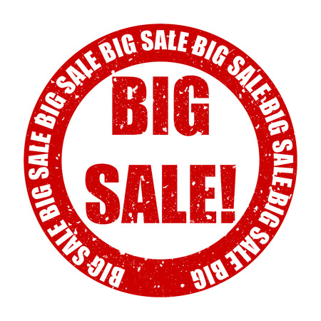 Aged rubber stamp text saying the text Big Saleの写真素材