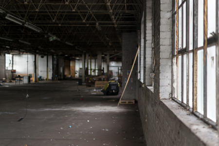 Abandoned factory gathers dust as a result of economical crisis in English manufacturingの写真素材