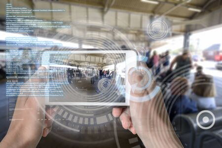 Augmented Reality device using smart technology, mixing virtual and augmentation reality through the...