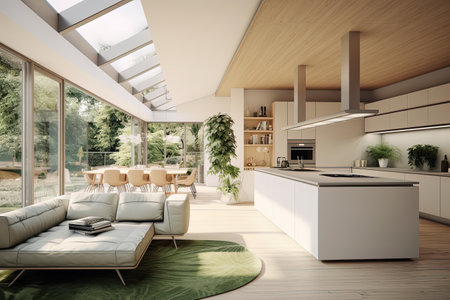 Interior design image of a modern living room. Generative AIの素材