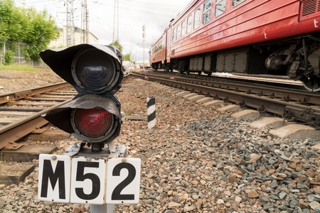 low Railway traffic lightの写真素材