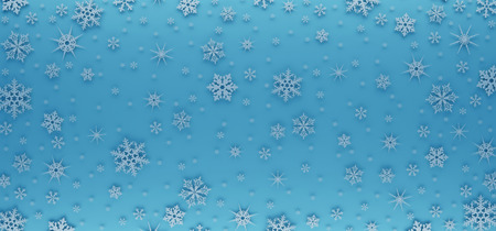 Christmas card decorated with white snowflakes. Pattern for Christmas greetings.の写真素材