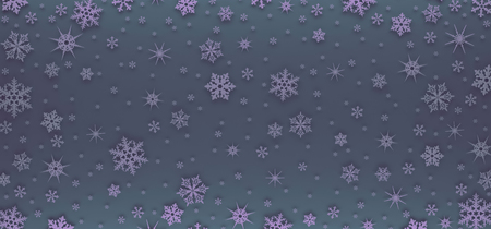Christmas card decorated with white snowflakes. Pattern for Christmas greetingsの写真素材