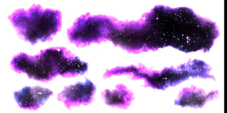 Lilac blurred spots in the stars. Abstract background illustrations for text placement, design, advertising and product design.の写真素材