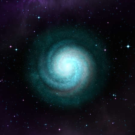 An incredibly beautiful spiral galaxy in deep space.の写真素材