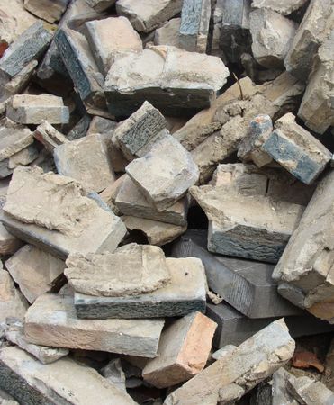 demolition stone stack of rubble                                
