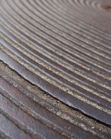 radial grid pattern in a steel metal seal for sewer の写真素材