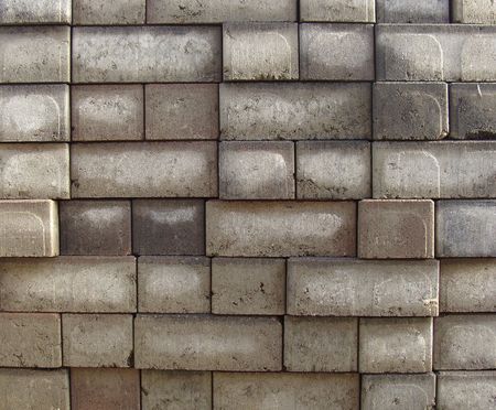stack of rectangular pavement stones                               の写真素材