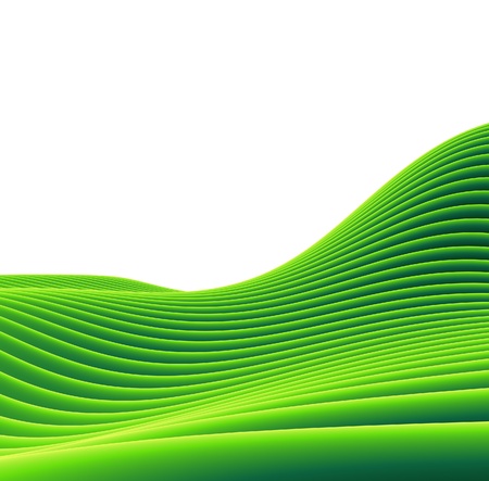 3d render of a green tube sloping landscapeの写真素材