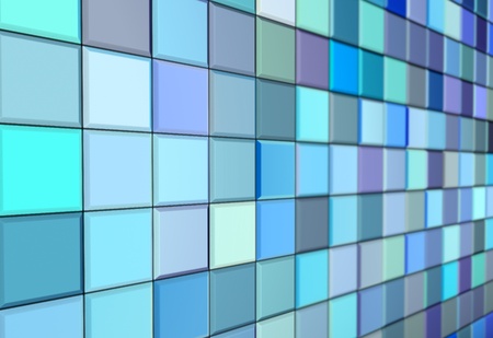3d render tiled mosaic blue purple wall pavementの写真素材