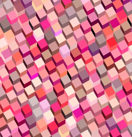abstract cubical multiple pink red pattern backdropの写真素材