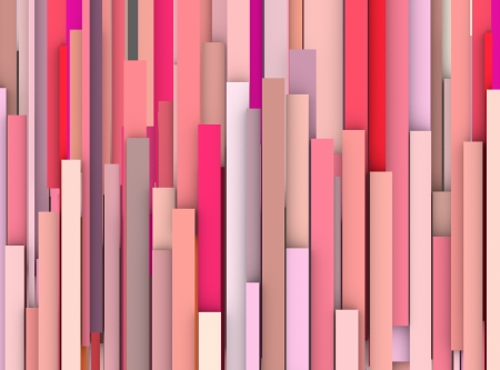 3d abstract backdrop in varied pink and red shape
