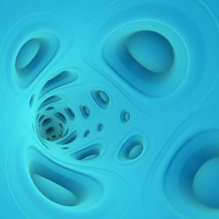 3d blue speaker sound system tunnelの写真素材