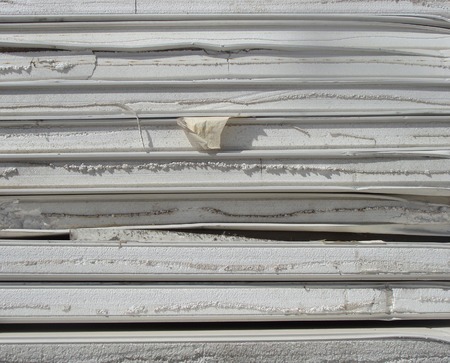 stacked industrial isolation foam on a demolition site stacked industrial isolation foam on a demolition site