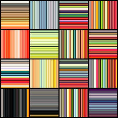 striped tube patterns in rainbow color over blackのイラスト素材