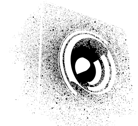 spray paint template sound system grunge effectのイラスト素材