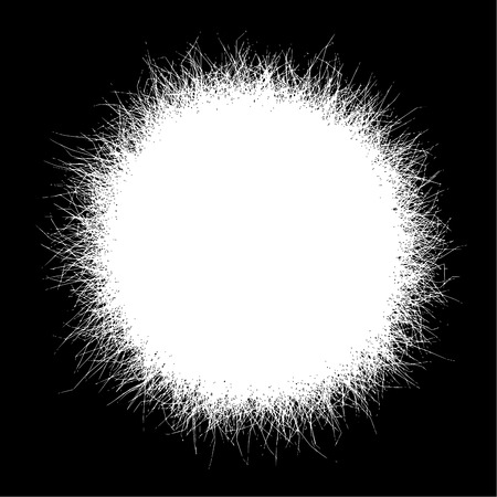 hairball white light effect shape on blackのイラスト素材