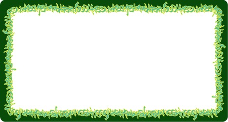square rounded frame green neon graffiti tags on greenのイラスト素材