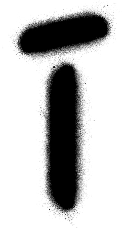 Graffiti i font in black over whiteのイラスト素材