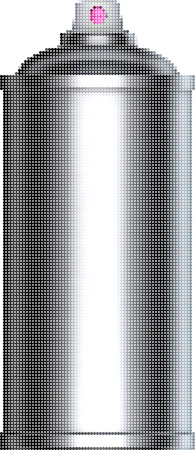 spray can made with circle bubbles over whiteのイラスト素材