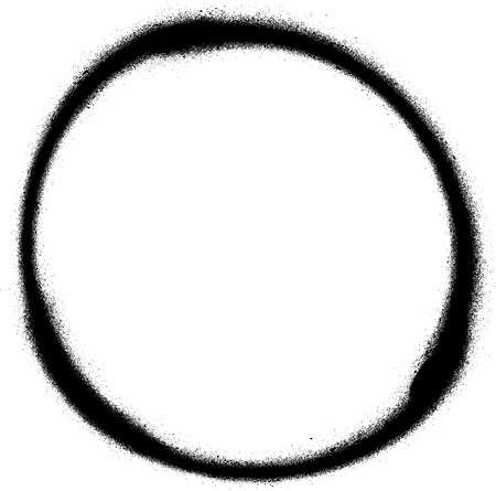 graffiti circle spray design element in black on whiteのイラスト素材