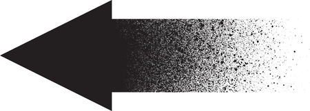 Graffiti sprayed gradient arrow in black over whiteのイラスト素材