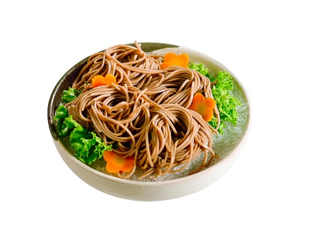 Cold ramen unique Japanese food noodle style isolated 