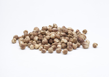Dried cardamom seasoning for cooking spread isolated on white の写真素材