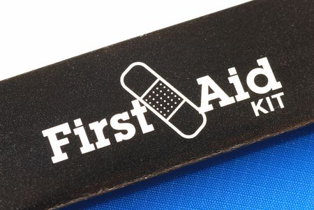 Macro view of the words First Aid Kitの写真素材
