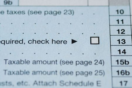 Close up view of the check box の写真素材