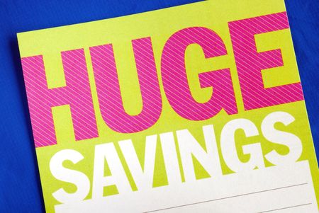Look for huge savings ideas in spending moneyの写真素材