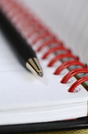 Close up view of a notebook or address book の写真素材